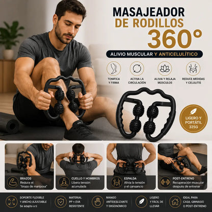 Masajeador de rodillos 360°