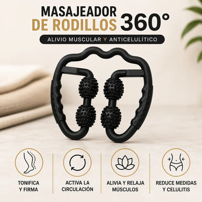 Masajeador de rodillos 360°