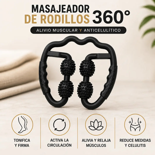 Masajeador de rodillos 360°